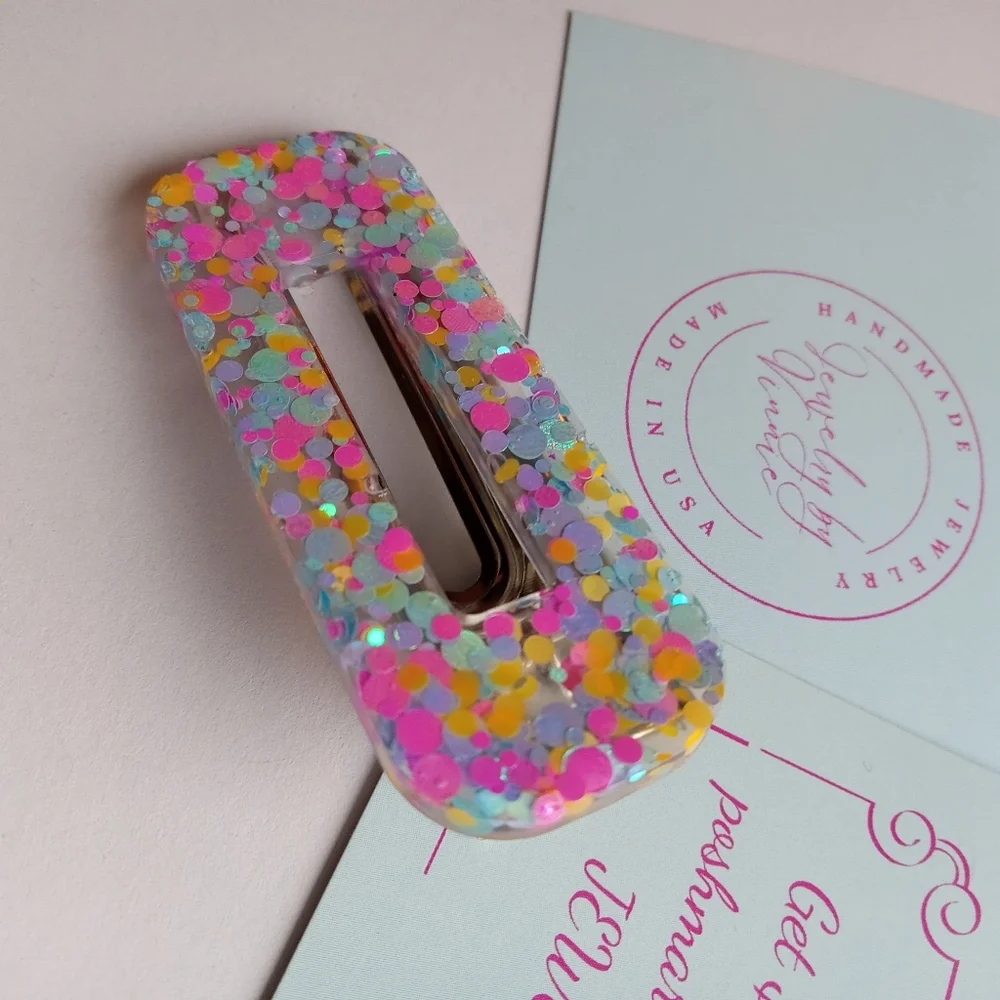 5/$25 Hand Crafted Multicolor Hair Clip